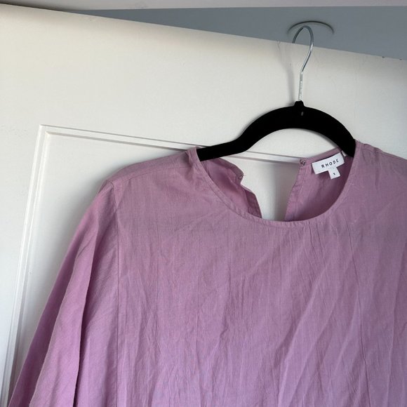 ❌SOLD❌Rhode Ella Mini Dress SZ S Smoky Grape Ruffled Flounce Skirt Braided Waist - Picture 6 of 9